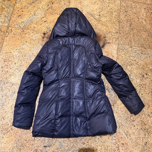 Navy Jacket with Leopard Print Lining - Picture 5 of 7